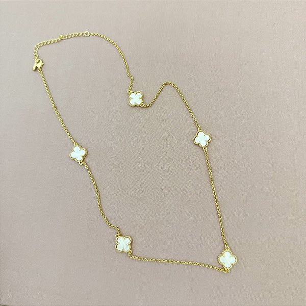 CHOKER TREVO GOLD VIRGINIA MADREPÉROLA - P