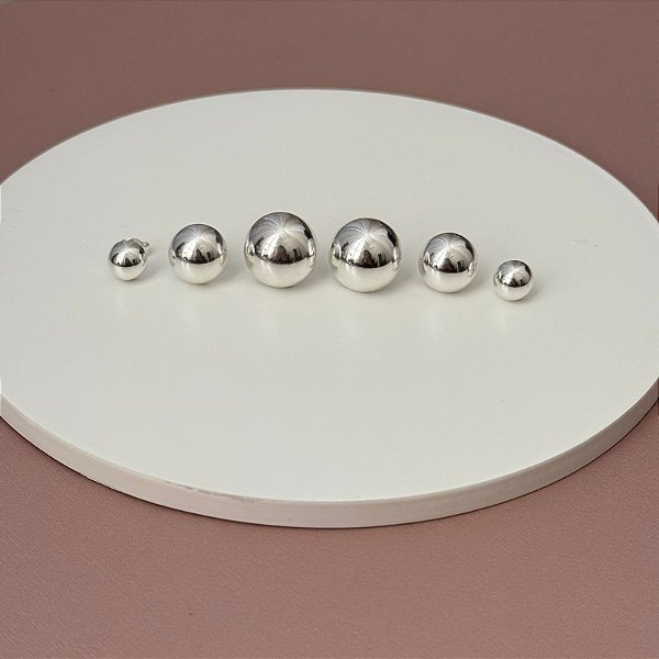 TRIO DE BRINCOS MEIA BOLA DIAMOND