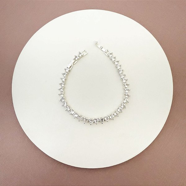 PULSEIRA RIVIERA CORAÇÃO CRISTAL C EXTENSOR