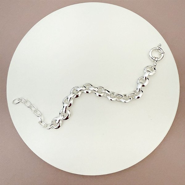 PULSEIRA ELOS REDONDOS DIAMOND FECHO BÓIA G