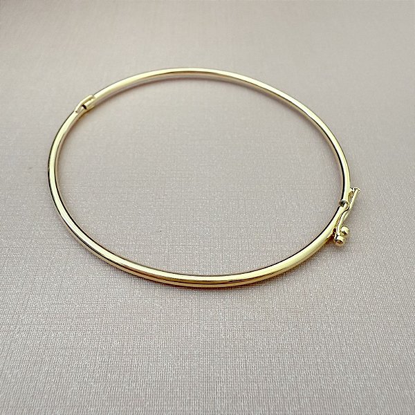 BRACELETE ARO REDONDO LISO BANHO GOLD