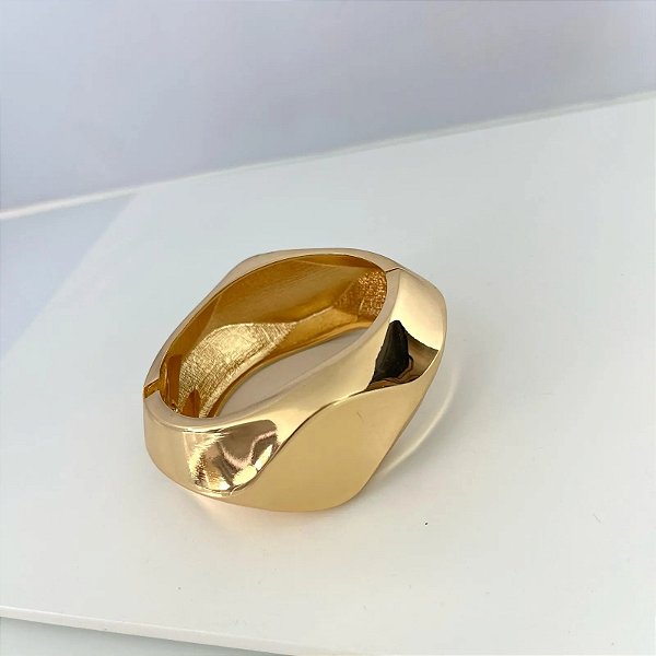 BRACELETE FOLHEADO ESFERA MAX TORCIDO GOLD