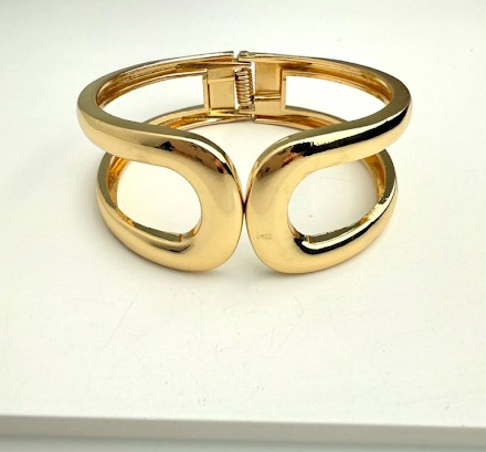 BRACELETE ORGÂNICO VAZADO GOLD