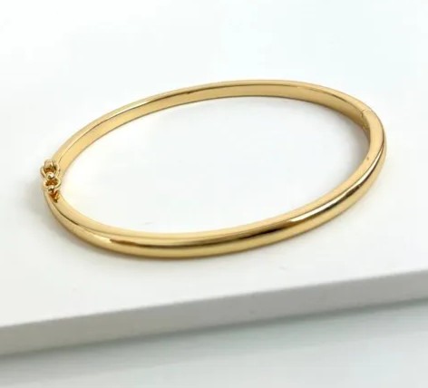 BRACELETE OVAL FINO GOLD LISO