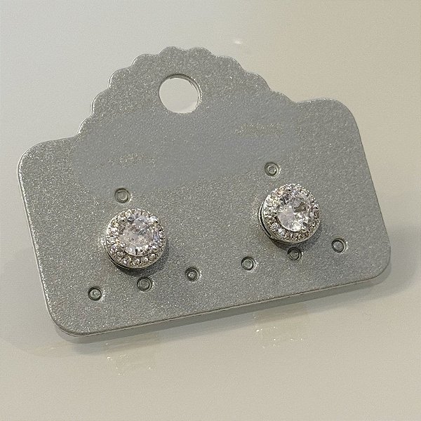 BRINCO PONTO DE LUZ 5MM COM ZIRCÔNIAS CRAVEJADAS