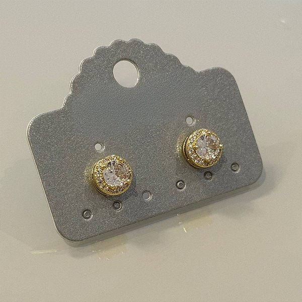 BRINCO PONTO DE LUZ 5MM COM ZIRCÔNIAS CRAVEJADAS