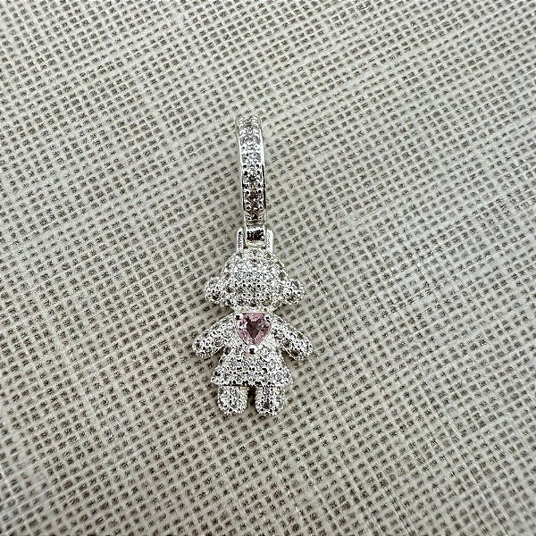 PINGENTE MENINA CRAVEJADO DIAMOND ROSA CLARO - P
