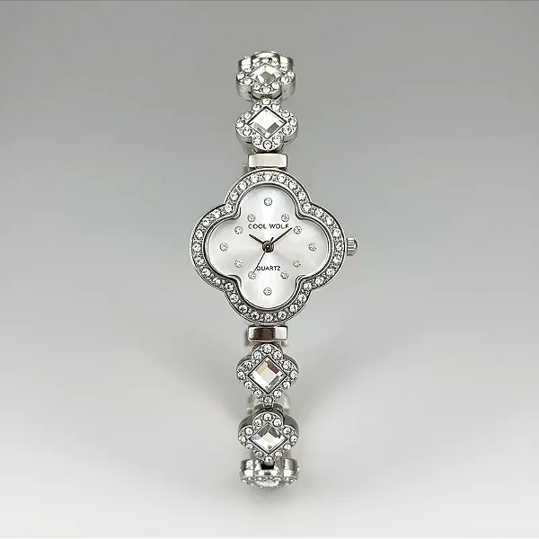 RELÓGIO BRACELETE TREVO PRATA SILVER