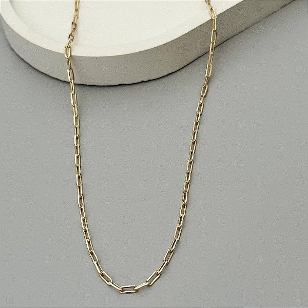 CORRENTE MASCULINA CARTI DOURADA 60CM