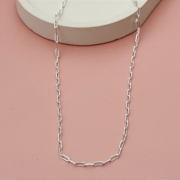 CORRENTE CHOKER PRATA MODELO CARTI 35CM+5CM