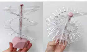 MOSTRUÁRIO ESPIRAL FORMATO QUADRADA COM 60 UNHAS