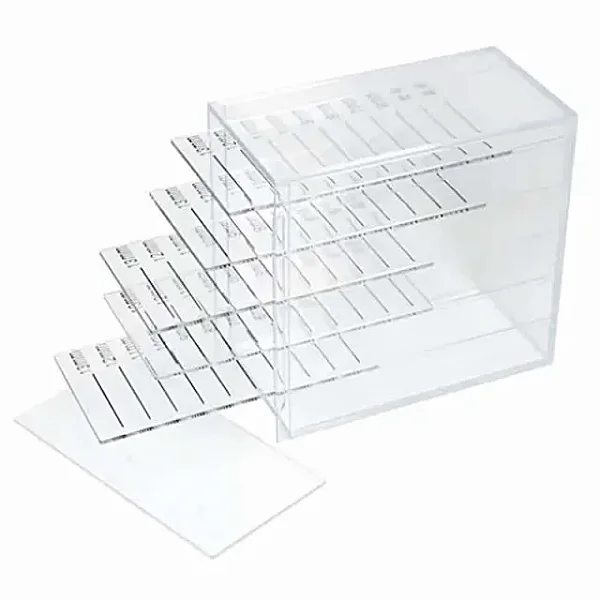 CAIXA ACRILICA PORTA CILIOS/ FIBRA