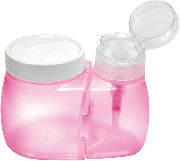 PORTA ACETONA COM ALGODAO ROSA SANTA CLARA