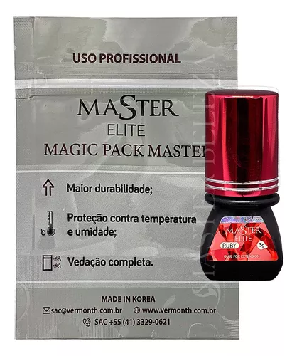 COLA PARA ALONGAMENTO DE CILIOS MASTER ELITE DIAMOND RUBY 3G