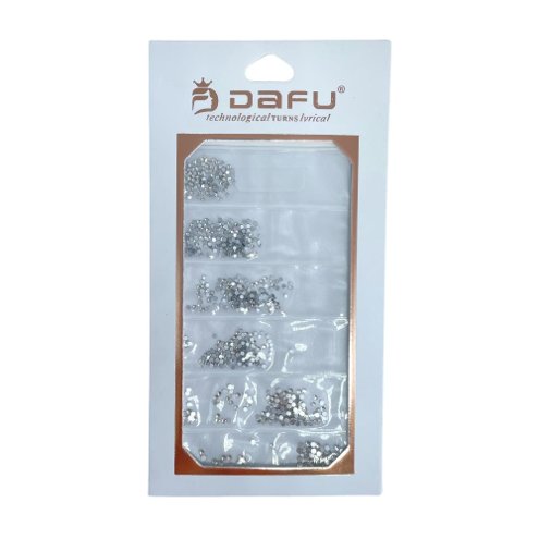 STRASS 6 TAMANHOS PRATA DAFU