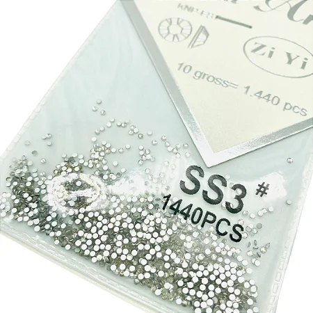 PACOTE DE SVAROWSKI SS3 PRATA 1440PCS