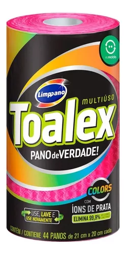 ROLO DE TOALHA DESCARTAVEL ROSA LIMPPANO