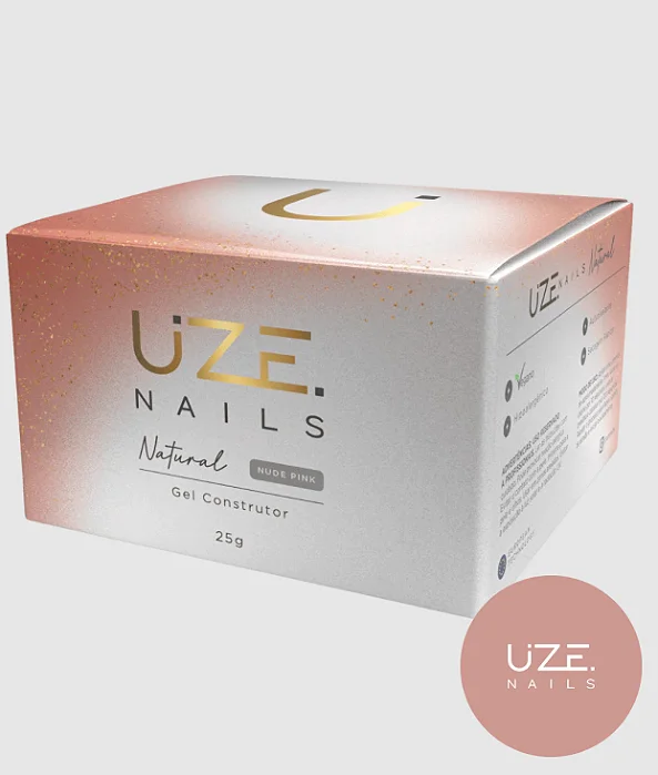 GEL CONSTRUTOR NATURAL NUDE PINK 25G UZE NAILS