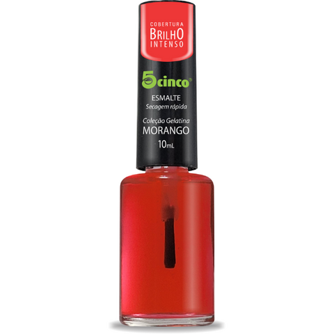 ESMALTE CINCO 10ML BRILHO INTENSO MORANGO