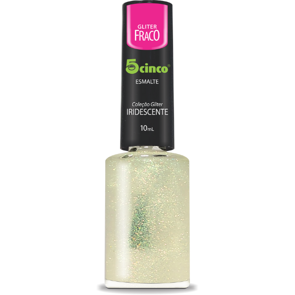 ESMALTE CINCO 10ML GLITTER FRACO IRIDESCENTE