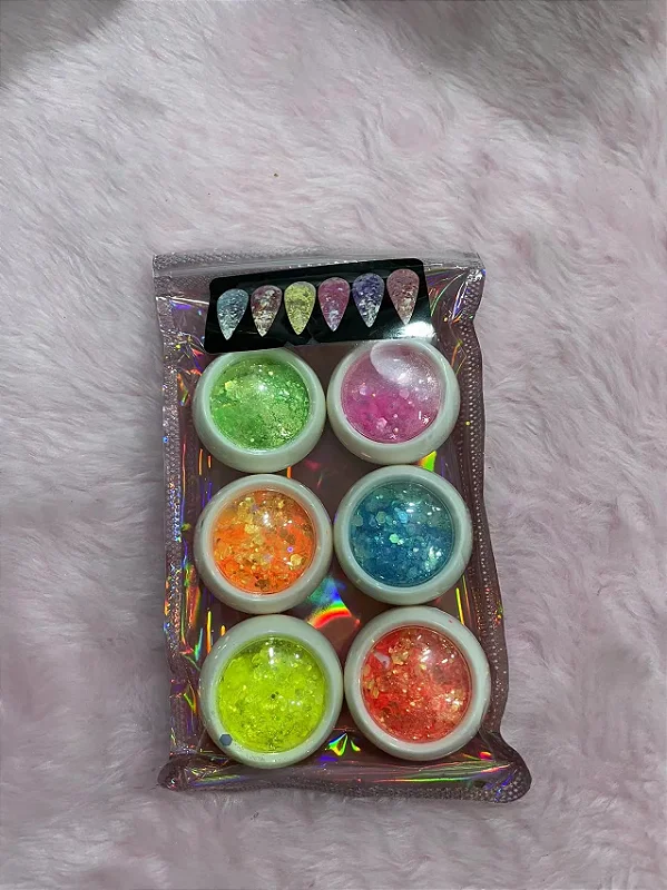 KIT 6 GLITTER GRANDE NEON (SORTIDO)
