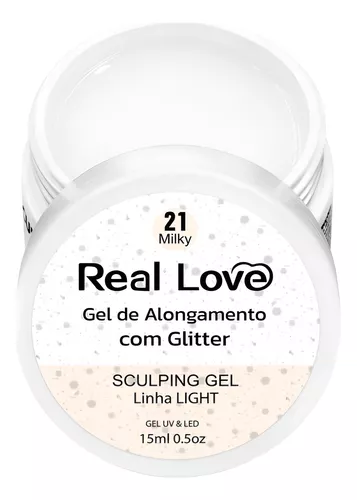 GEL 21 MILKY GLITTER REAL LOVE 15G