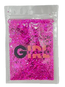 PACOTE DE BRILHO ROSA FLOCADO GIRL FATALE