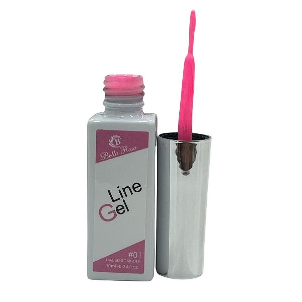 ESMALTE EM GEL PINCEL FINO BELLA ROSA LINE 01