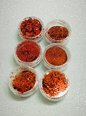 KIT 6 GLITTER VERMELHO