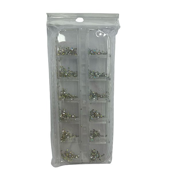 BOX DE PEDRARIA/STRASS FURTA COR