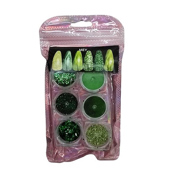 KIT COM 6 DECORAÇÕES VERDE