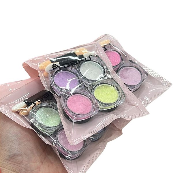 KIT COM 4 PÓ SEREIA COLORIDO DAFU SORTIDO
