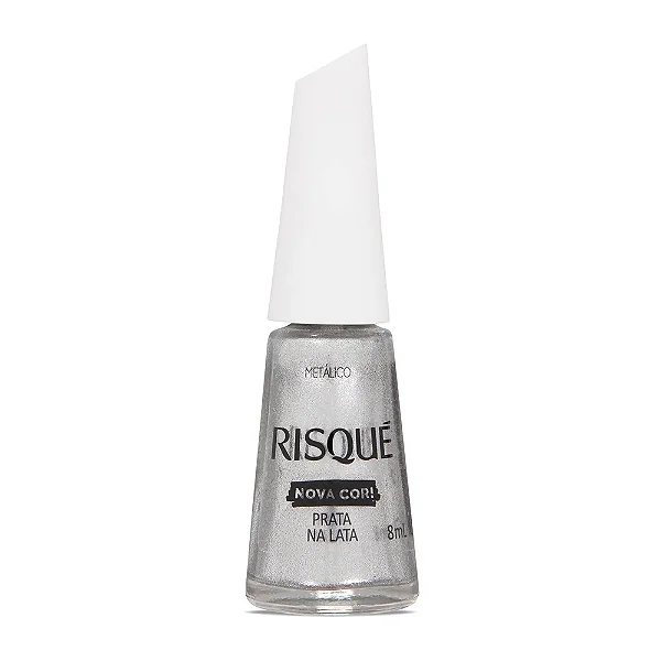 ESMALTE RISQUE PRATA NA LATA