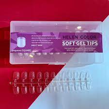 SOFT GEL HELEN COLOR 240UND SQUARE PEQUENA TRANSPARENTE