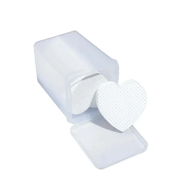 LENÇO PARA LIMPEZA BICO DE COLA CILIOS CORAÇÃO BRANCO