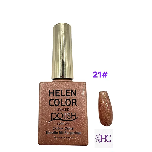 ESMALTE EM GEL HELEN COLOR MIL PURPURINAS - COLEÇÃO C