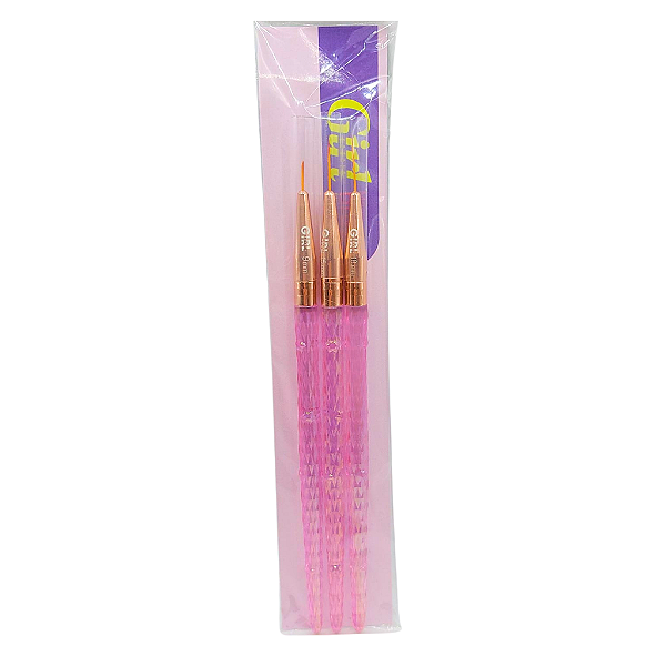 KIT COM 3 PINCEIS FINOS GIRL FATALE