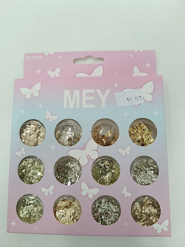 KIT COM 12 FOLHAS DE OURO MEY