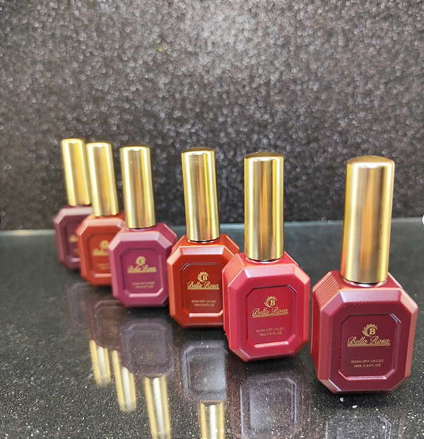 KIT 6 TONS DE VERMELHO ESMALTE EM GEL BELLA ROSA