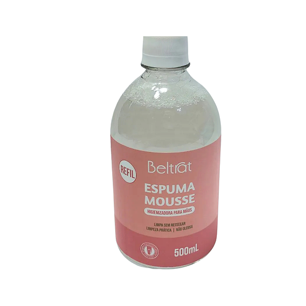 REFIL ESPUMA MOUSSE HIGIENIZADORA P/ MÃOS 500ML BELTRAT
