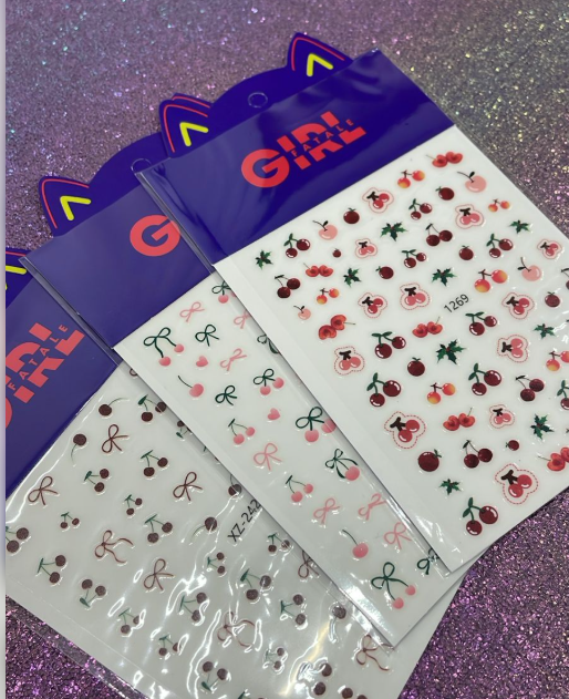 CARTELA ADESIVO CEREJA