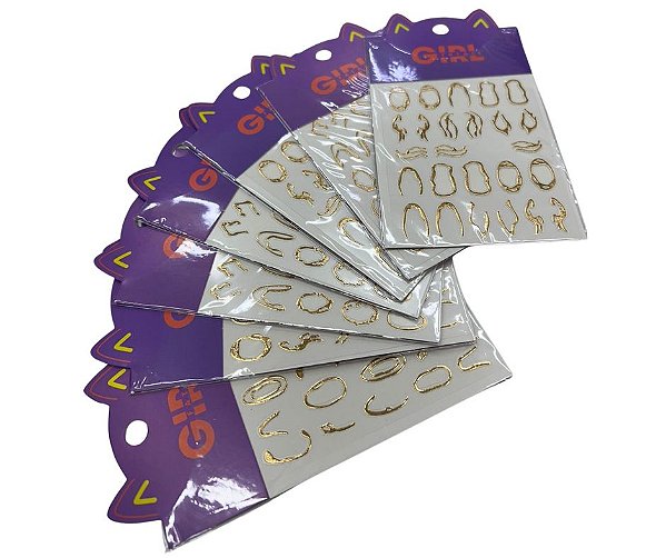 CARTELA DE ADESIVO "ORGANICO" DOURADO GIRL FATALE