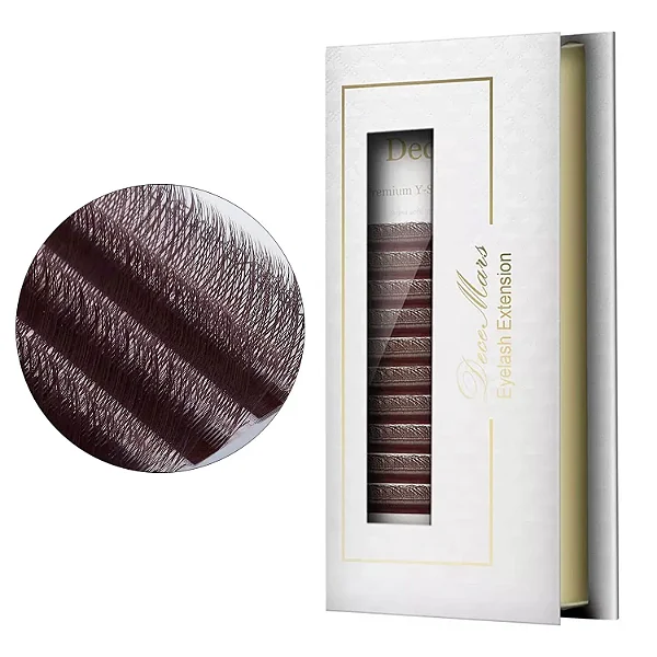 CILIOS DECEMARS Y 0.07 CURVATURA M MARROM 8MM-14MM