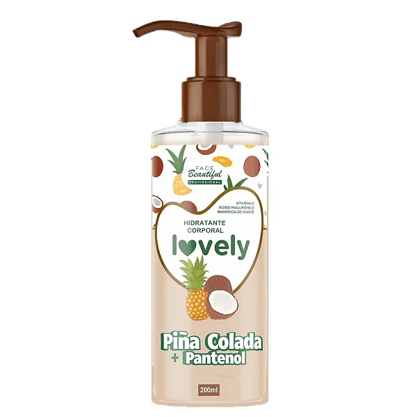 HIDRATANTE CORPORAL PINÃ COLADA+ PANTENOL 200G FACE BEAUTIFUL