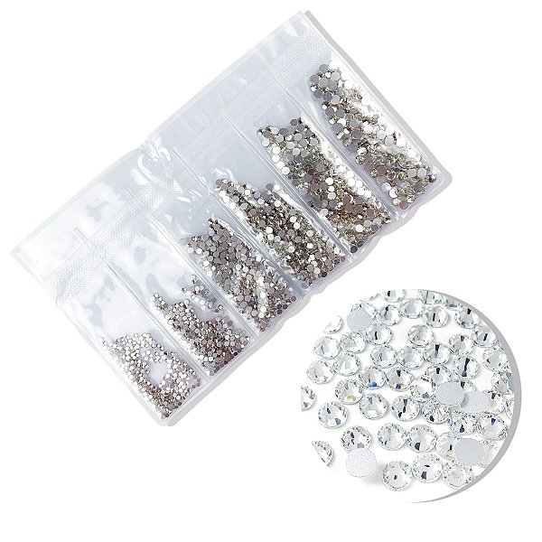 KIT DE PEDRARIA PRATA E FURTA COR- TAMANHOS VARIADOS