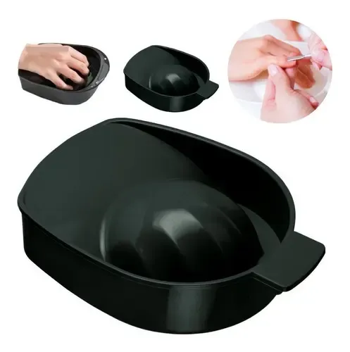 BACIA ANATOMICA P/ MANICURE PRETA SANTA CLARA