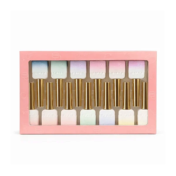 KIT ESMALTE EM GEL 12 TONS PASTEIS BELLA ROSA