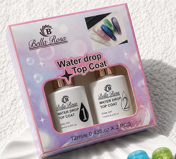 KIT TOP COAT EFEITO GOTA D' AGUA