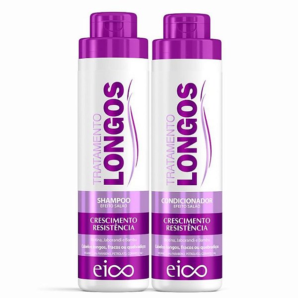 Kit Eico Cabelos Longos Shampoo 800ml + Condicionador 750ml Crescimento Fortalecimento