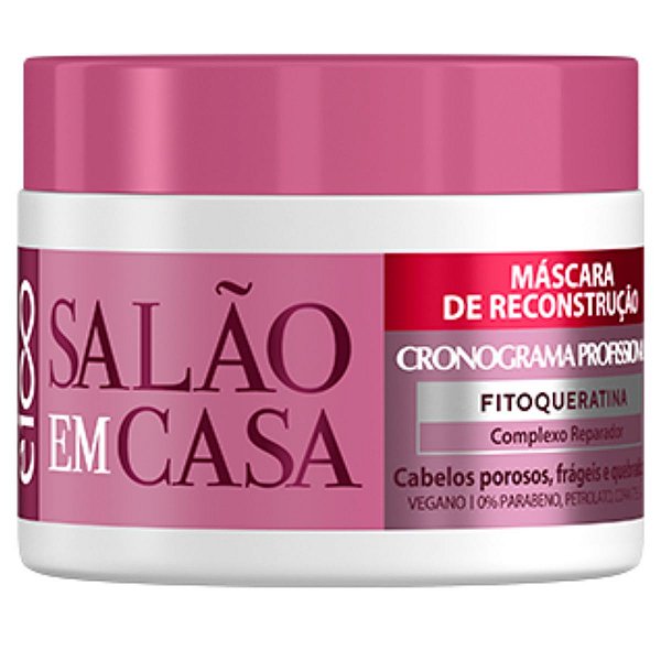 Eico Máscara Creme Reconstrução Salão em Casa Cronograma Profissional 270g